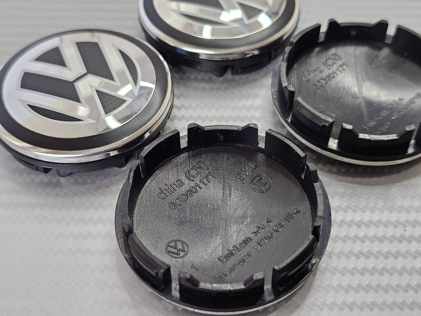 4x Volkswagen Style Centre Caps 56mm 6CD601171