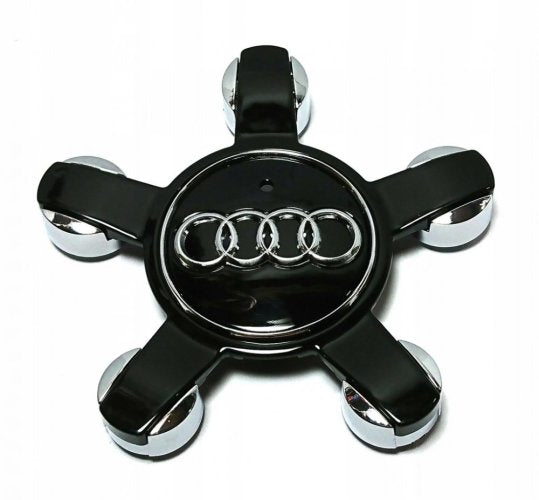 4x 135mm A3/A4/A5/A6/A7/A8/TT Style Star Wheel Centre Caps 8R0601165 Black - Autosthetic