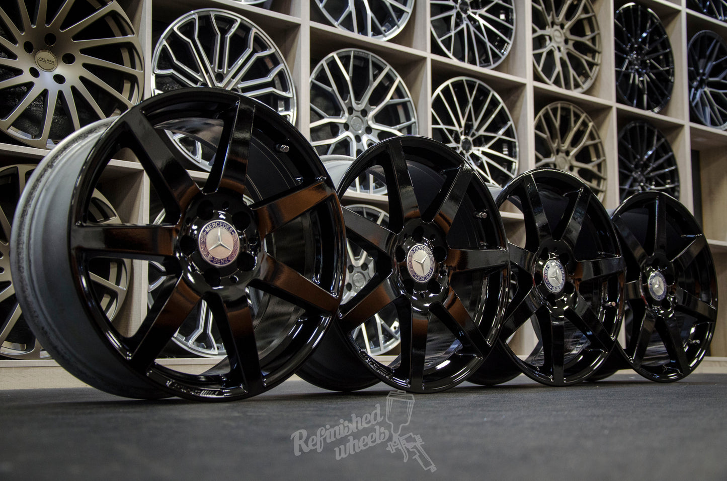 *Refurbished* Genuine 18" Mercedes AMG C-Class W204 Staggered Alloy Wheels 5x112 - Autosthetic