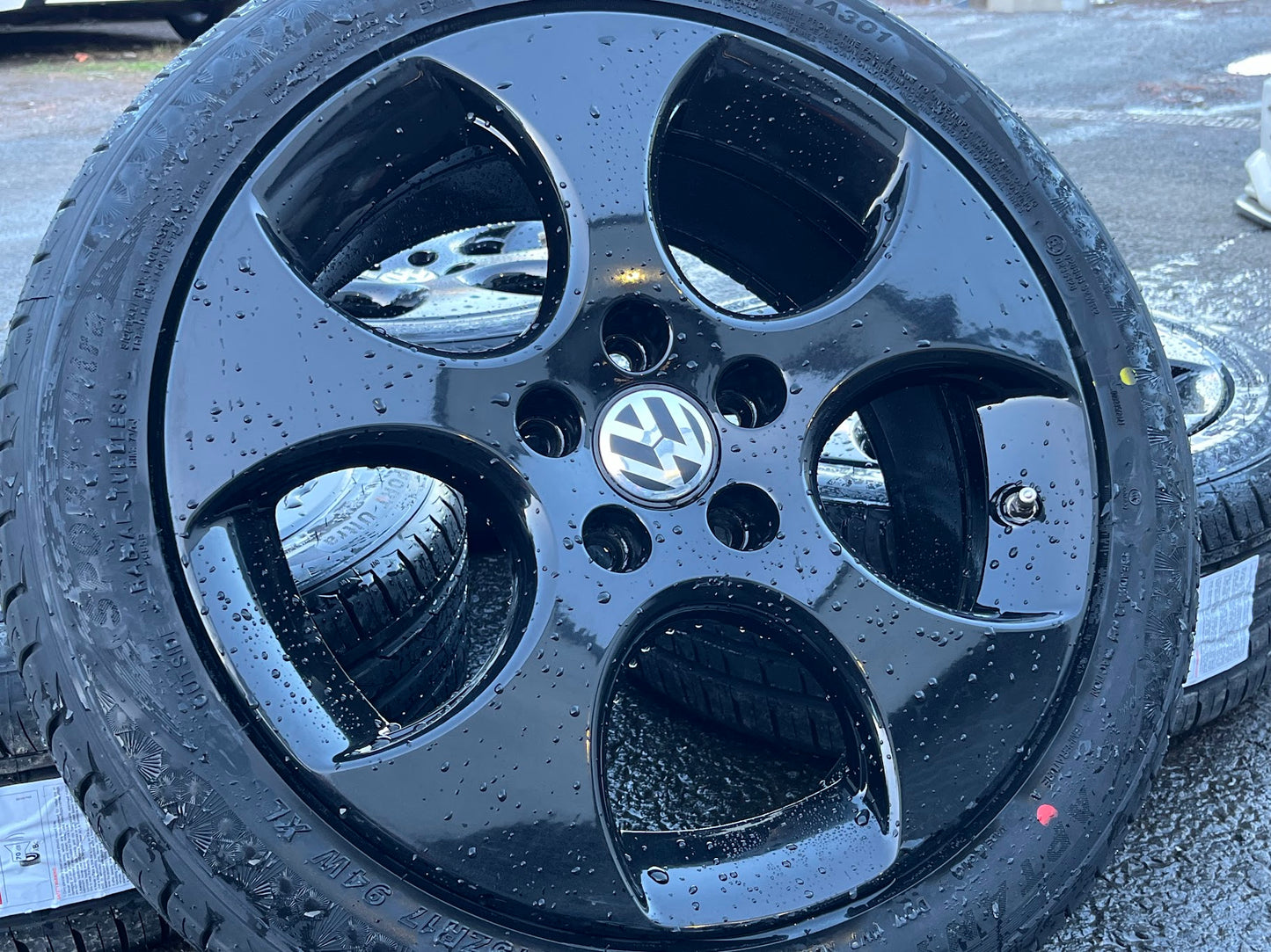 *Refurbished* Genuine 17" VW Monza Alloy Wheels & Tyres 5x112 Golf/Caddy 1K0601025AC