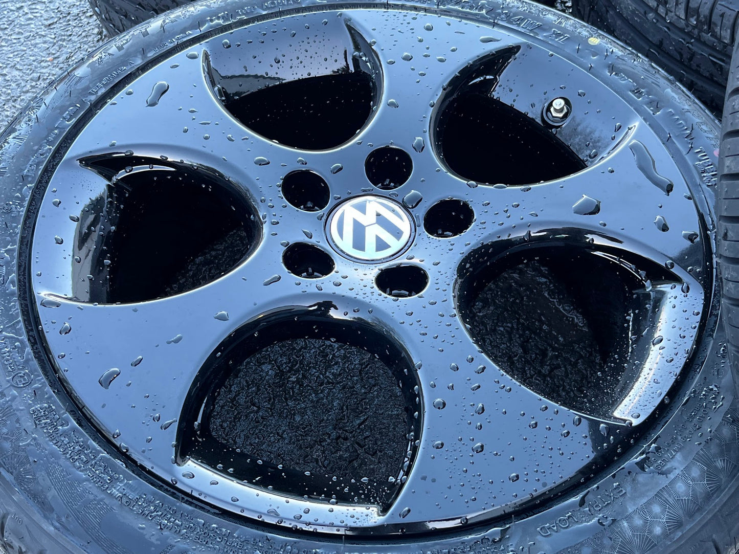 *Refurbished* Genuine 17" VW Monza Alloy Wheels & Tyres 5x112 Golf/Caddy 1K0601025AC