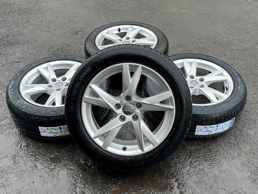 Genuine 17" Audi A4 Alloy Wheels & Tyres 5x112