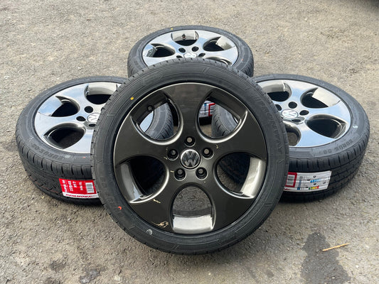 *Refurbished* Genuine 17" VW Monza Alloy Wheels & Tyres 5x112