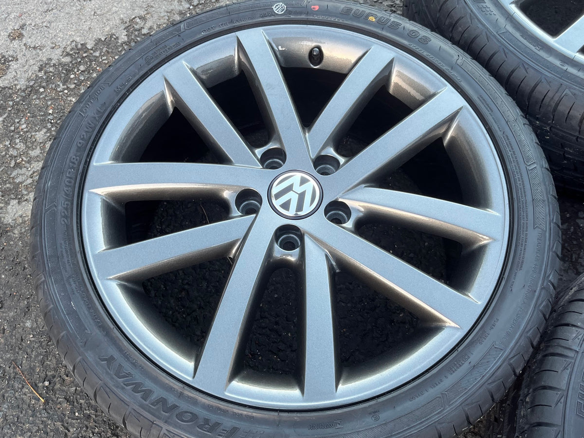 *Refurbished* Genuine 18" VW Golf Mk6 'Vancouver' Alloy Wheels & New Tyres 5x112 - Autosthetic