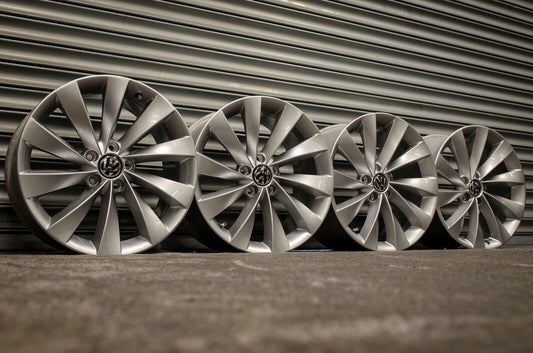 Refurbished Genuine 18" VW Scirocco/Passat Turbine Interlagos 5x112 Alloy Wheels 3C8601025D - Autosthetic